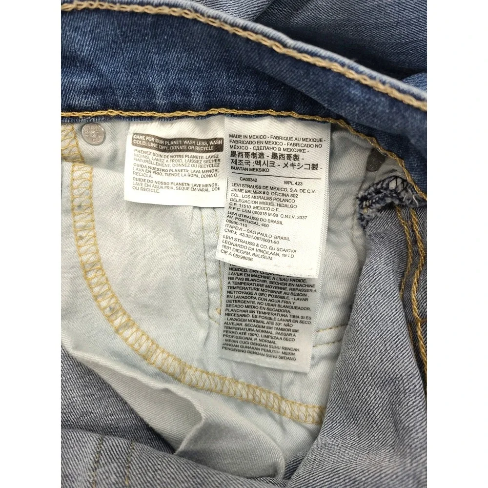 Levis‎ 505 Jeans Mid Rise Med Wash 32x32 Straight Leg Hemmed to 30